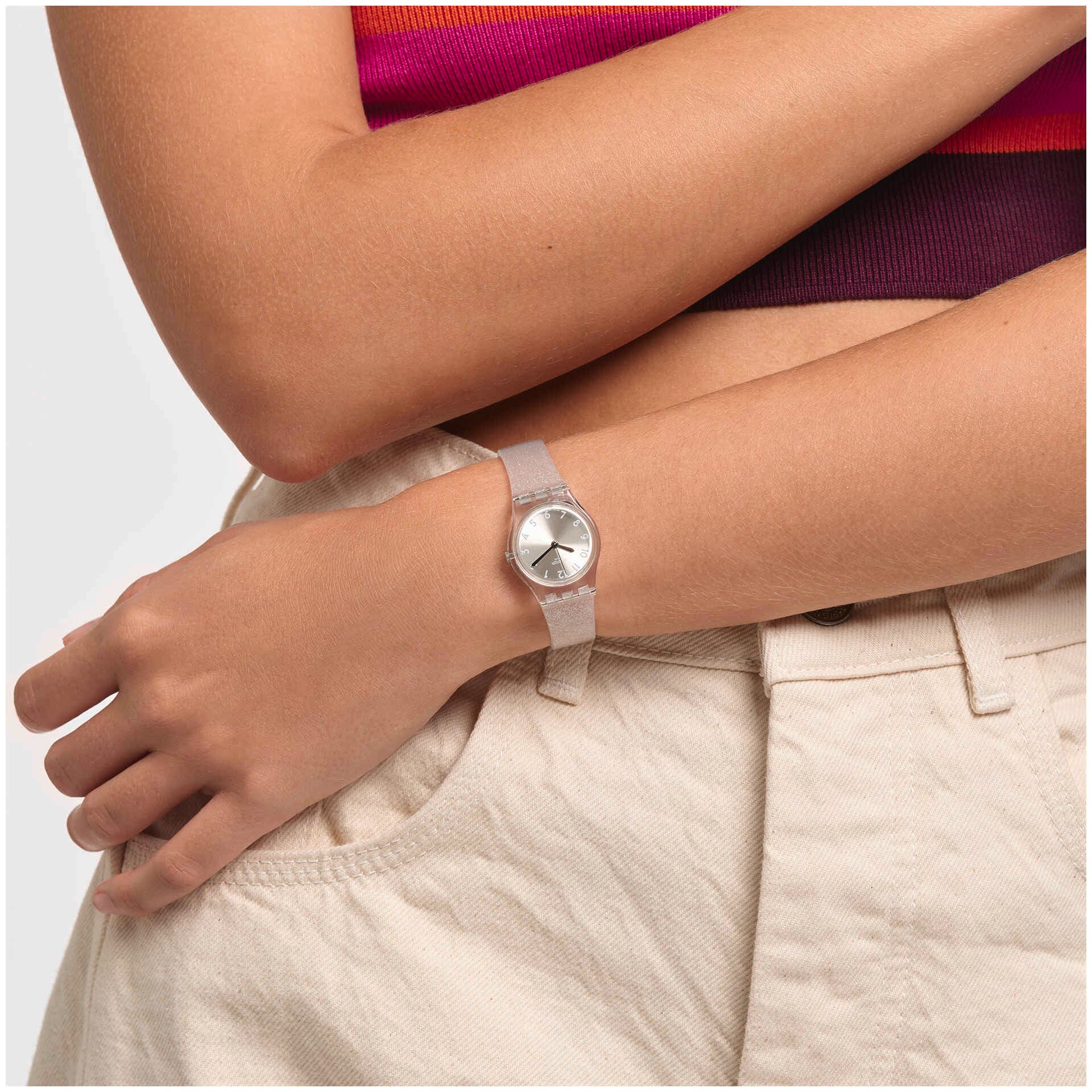 Swatch Watch Silver Glistar Too 25mm