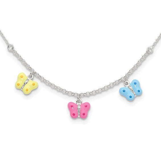Sterling Silver Butterfly Children's Necklace