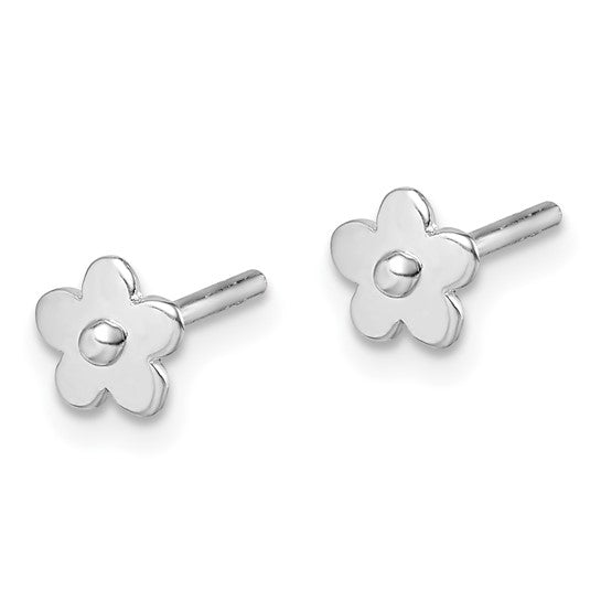 Sterling Silver Flower Children's Post Earrings