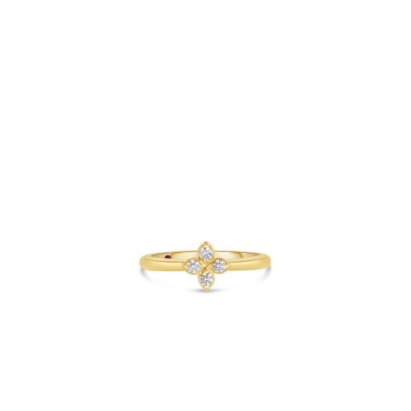 Roberto Coin Love in Verona 7mm Diamond Flower Ring