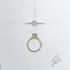 1.21 Hidden Halo Custom Ring