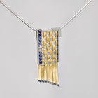 Sapphire & Diamonds Basket Weave Necklace