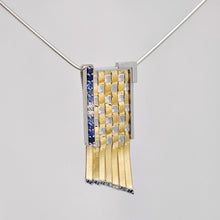 Sapphire & Diamonds Basket Weave Necklace