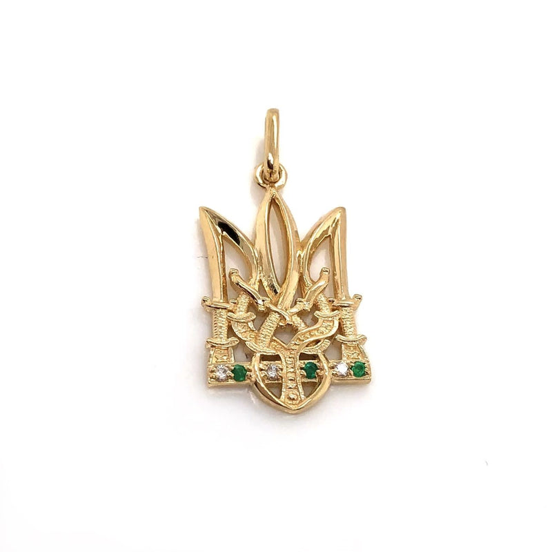 Golden Sea Trident Pendant