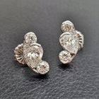 Custom 14K White Gold Diamond Earring Mounts