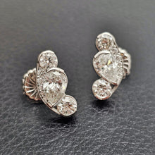Custom 14K White Gold Diamond Earring Mounts