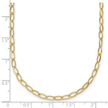 10K Yellow Gold 18" Oval Link Necklace