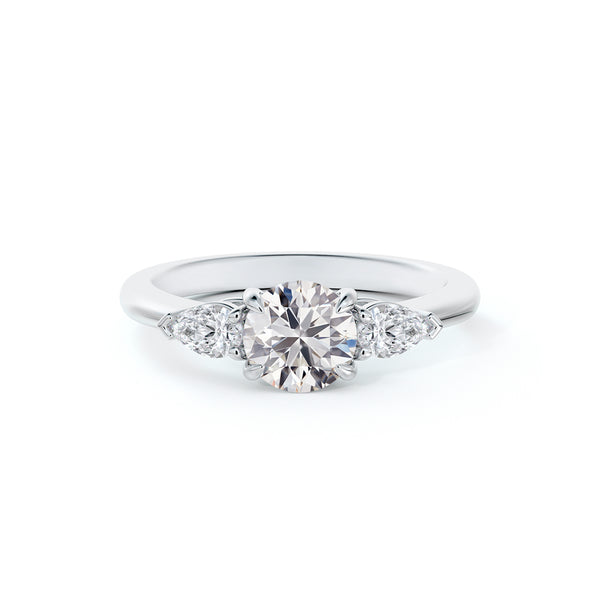 Forevermark Pear Accent Engagement Ring