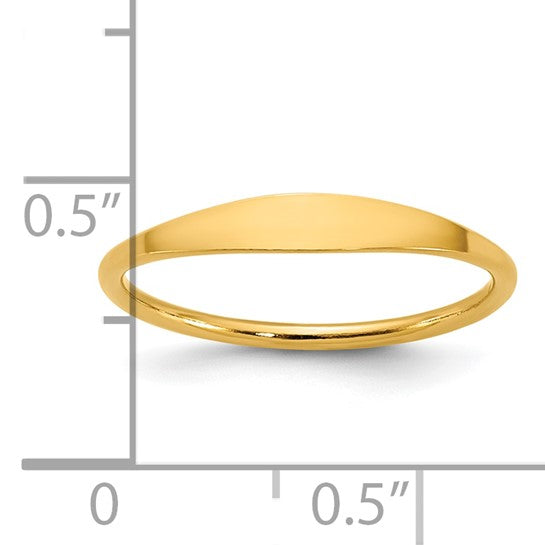 14K Gold Filled Signet Ring, Size 5