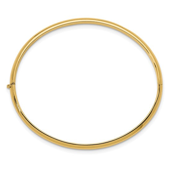 14KY 4mm Solid Hinged Bangle Bracelet