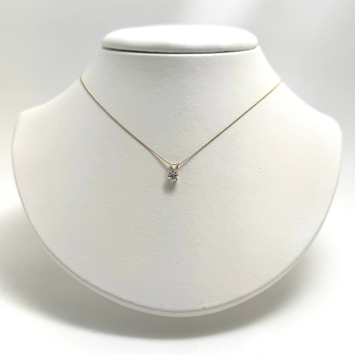0.50ct Lab Grown Diamond Solitaire Necklace in 10K Yellow Gold