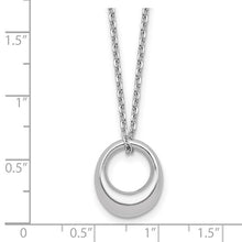 Silver 16" Fancy Open Circle Necklace