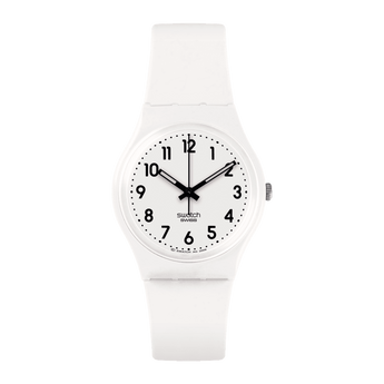 SO28W107-S14 Swatch Watch Just White Soft 34mm | IJL Since 1937