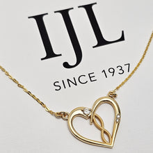 Custom 14K Yellow Gold Heart Infinity Stone Necklace