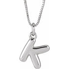 Sterling Silver Initial Bubble 18 Inch Necklace