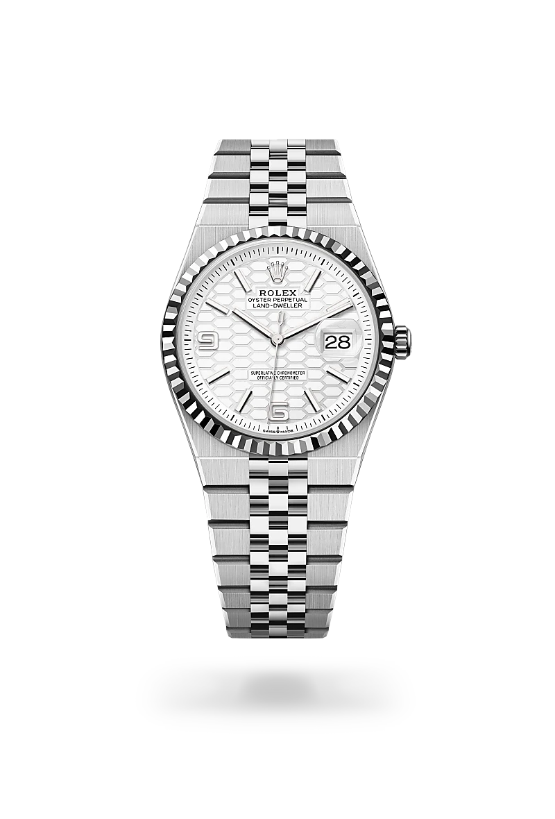 Rolex Land-Dweller in White Rolesor - combination of Oystersteel and white gold, M127234-0001 - IJL Since 1937