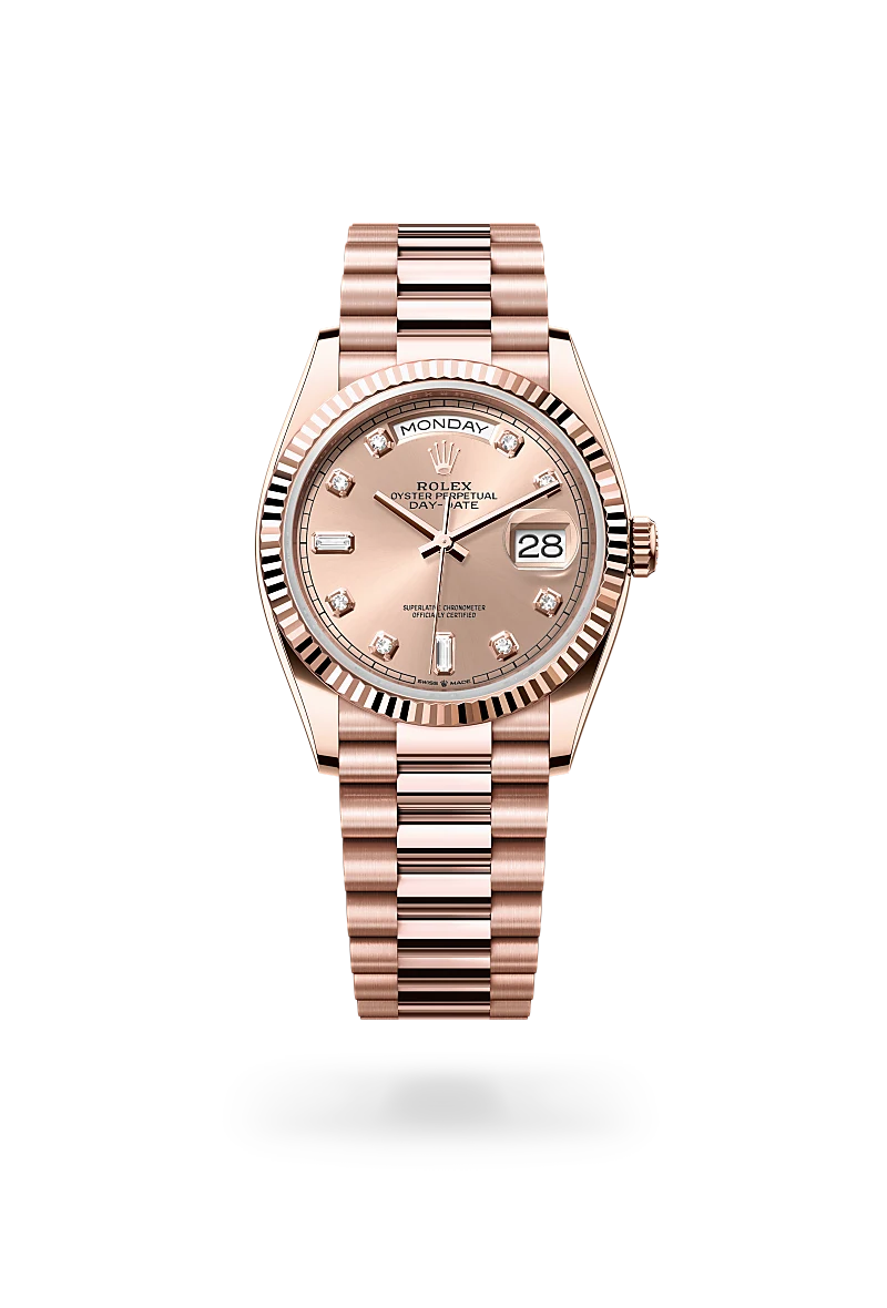 Rolex Day-Date in 18 ct Everose gold, M128235-0009 - IJL Since 1937