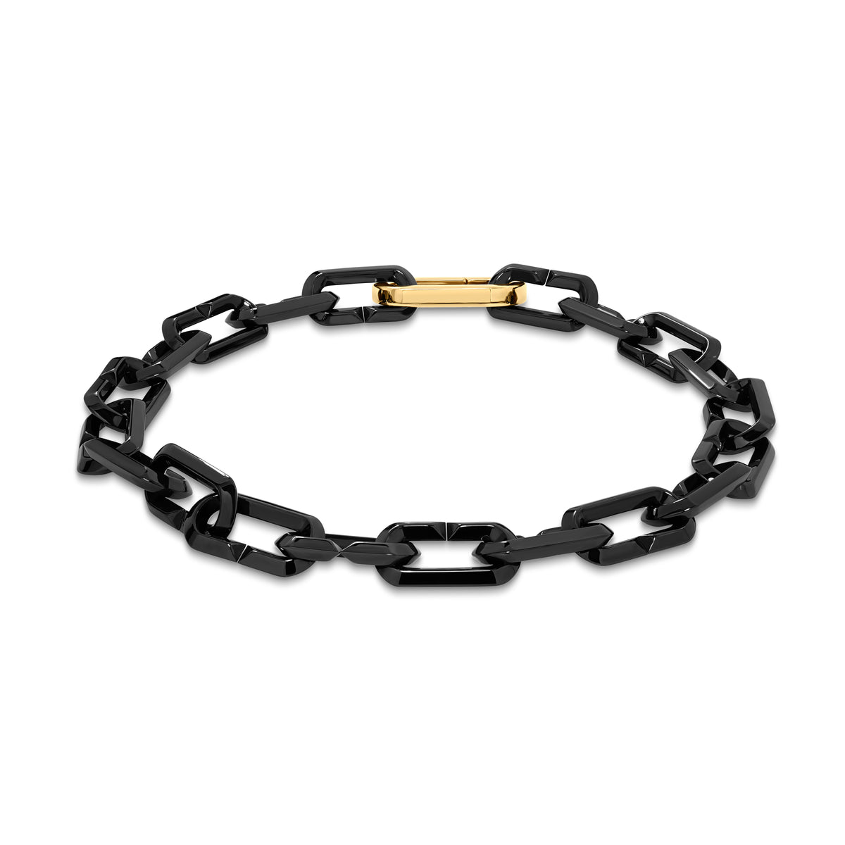 Roberto Coin 18KY & Black Ceramic Link Bracelet