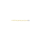 10K Yellow 7.5" Oval Link Diamond Bracelet