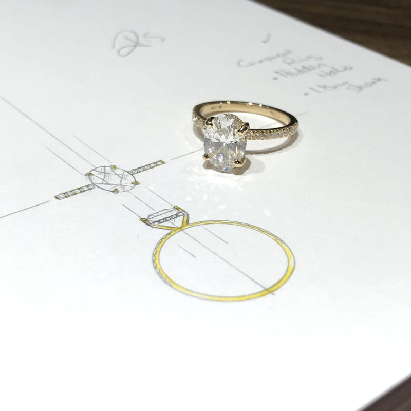 1.70 Oval Celebration Custom Ring