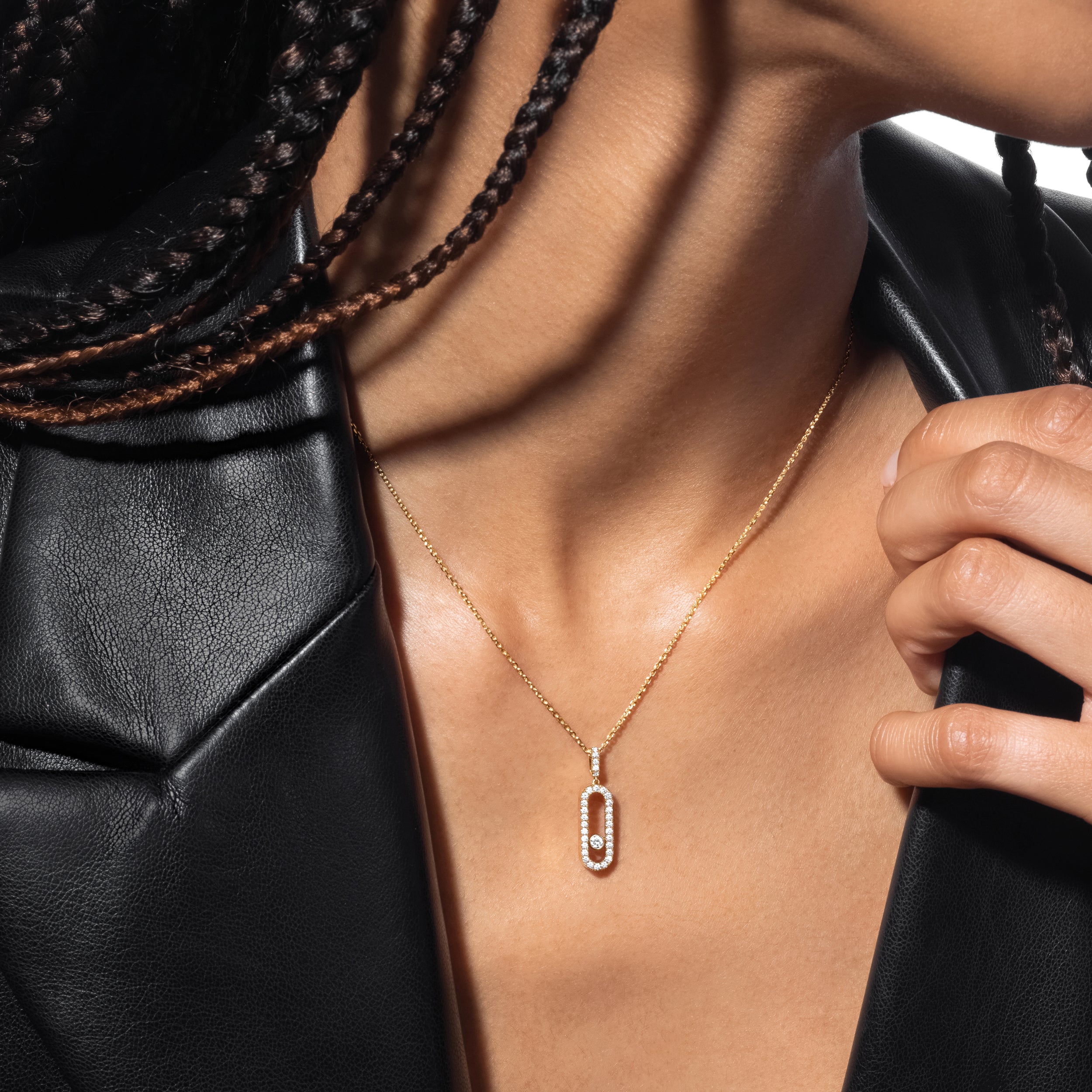 Messika Move Uno Pavé LM Necklace