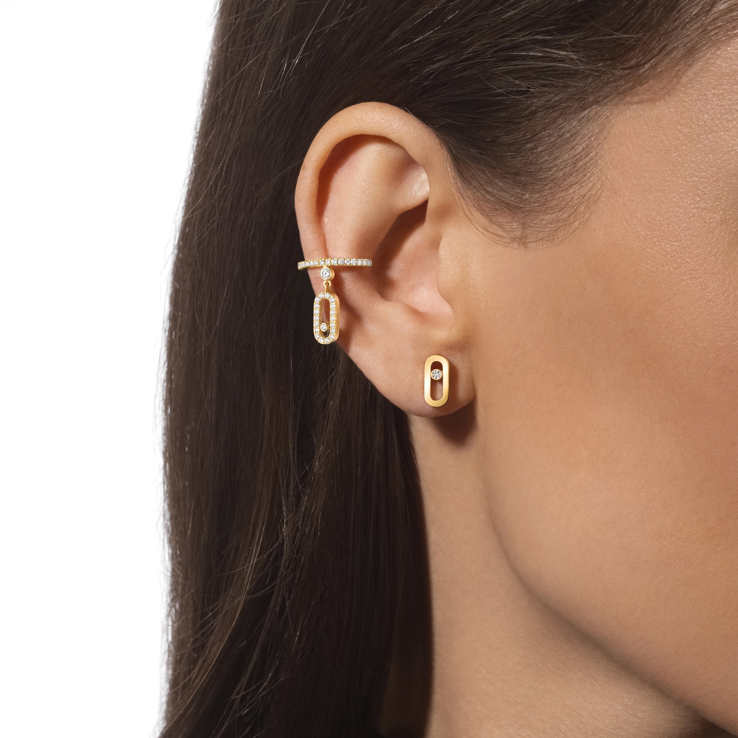 Messika Gold Move Uno Stud Earrings