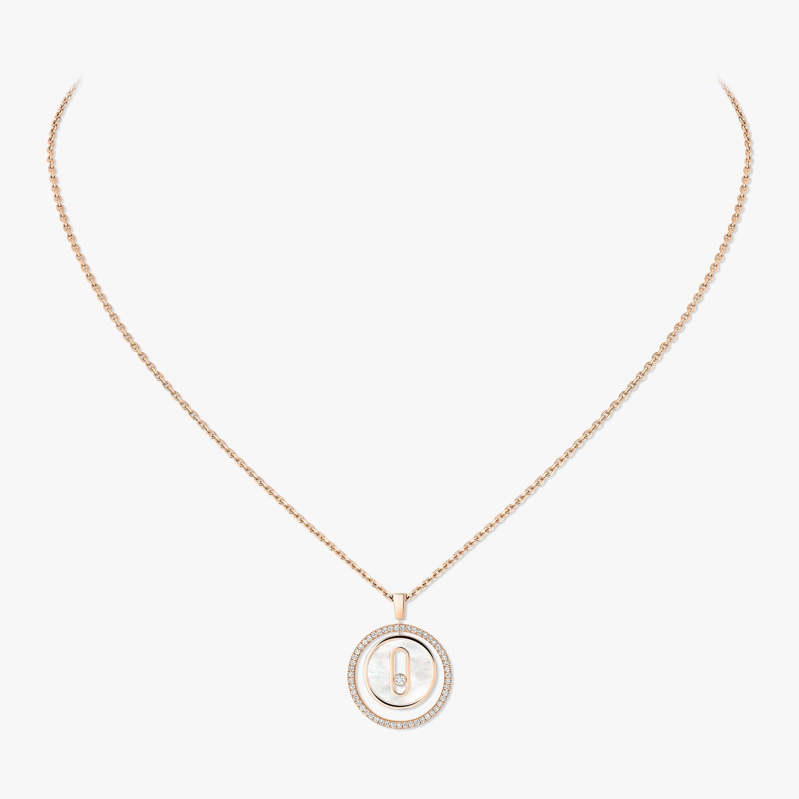 Messika White Mother-of-Pearl Lucky Move SM Necklace