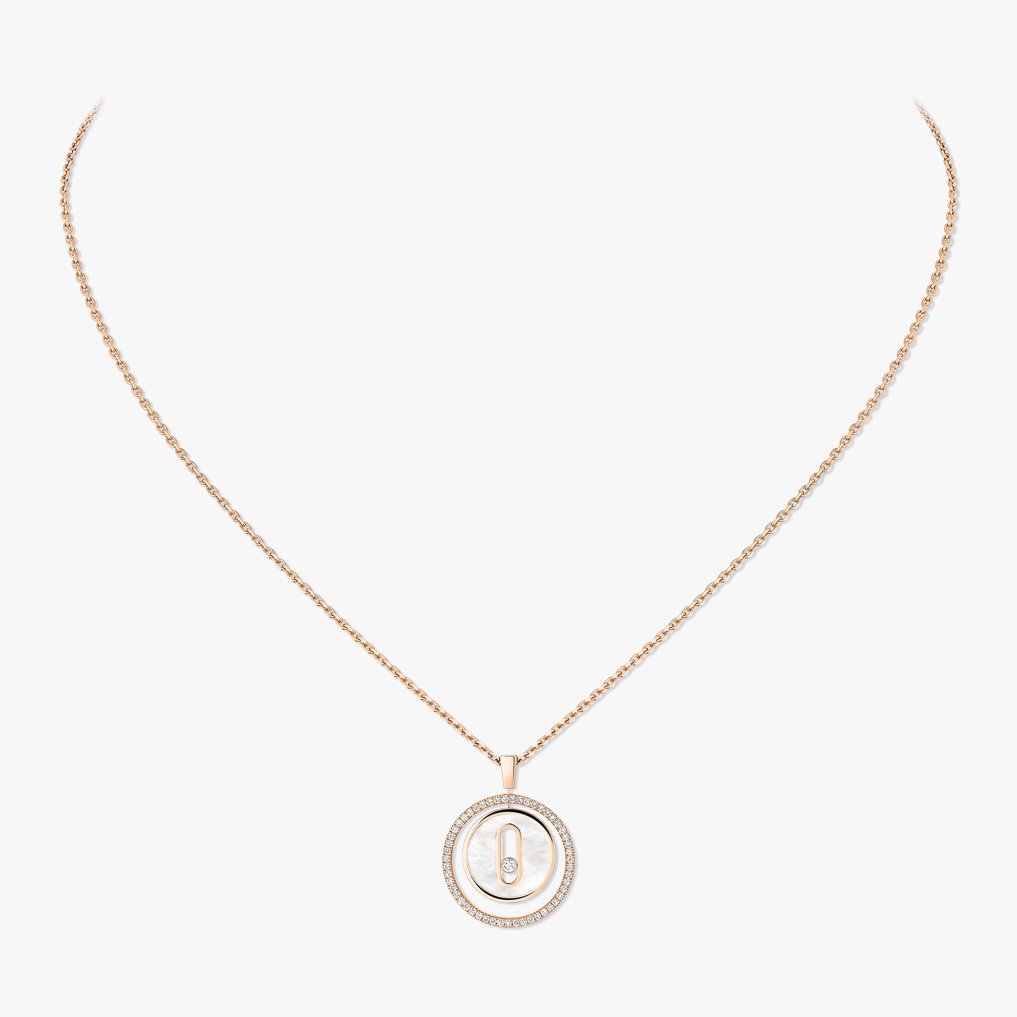 Messika White Mother-of-Pearl Lucky Move SM Necklace