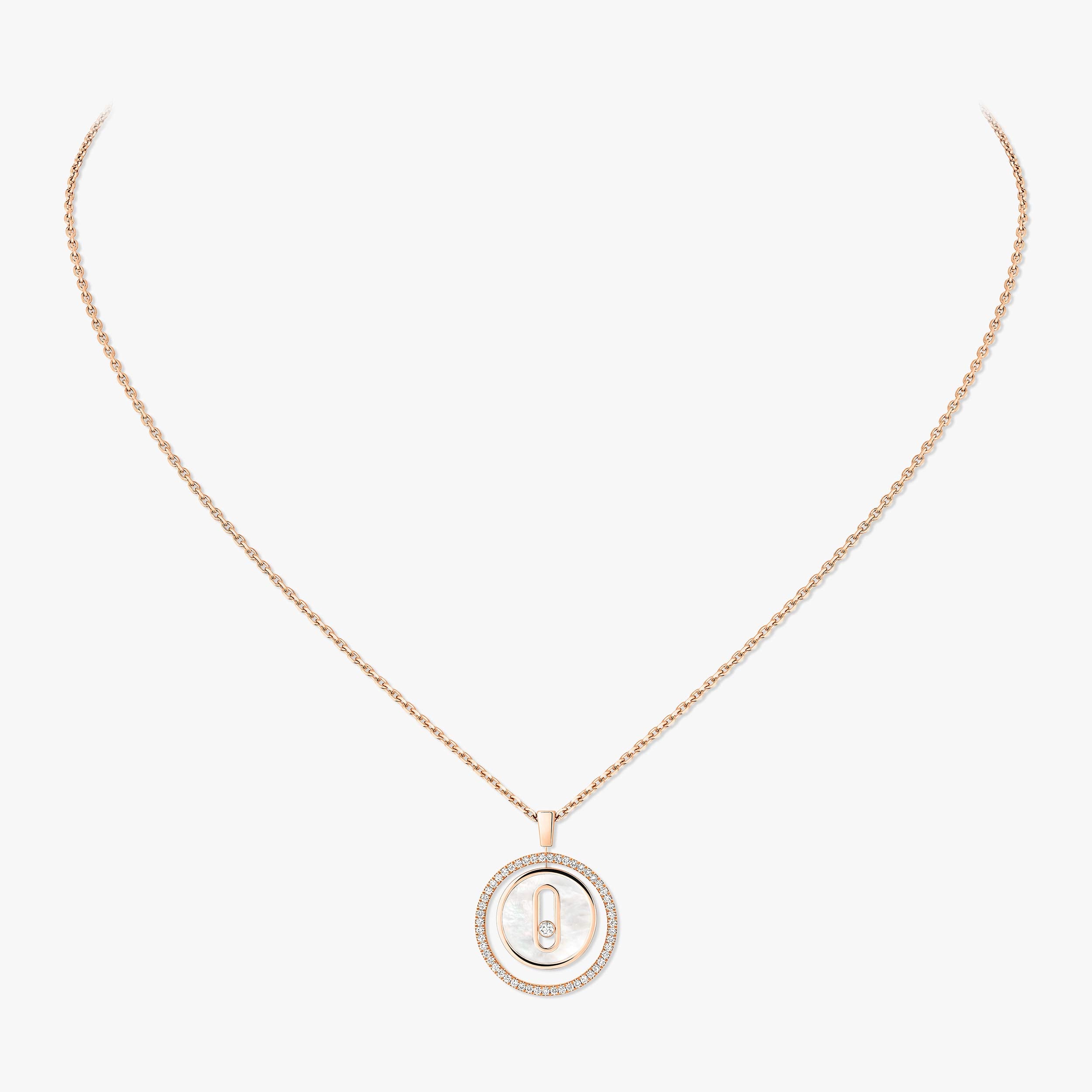 Messika White Mother-of-Pearl Lucky Move SM Necklace