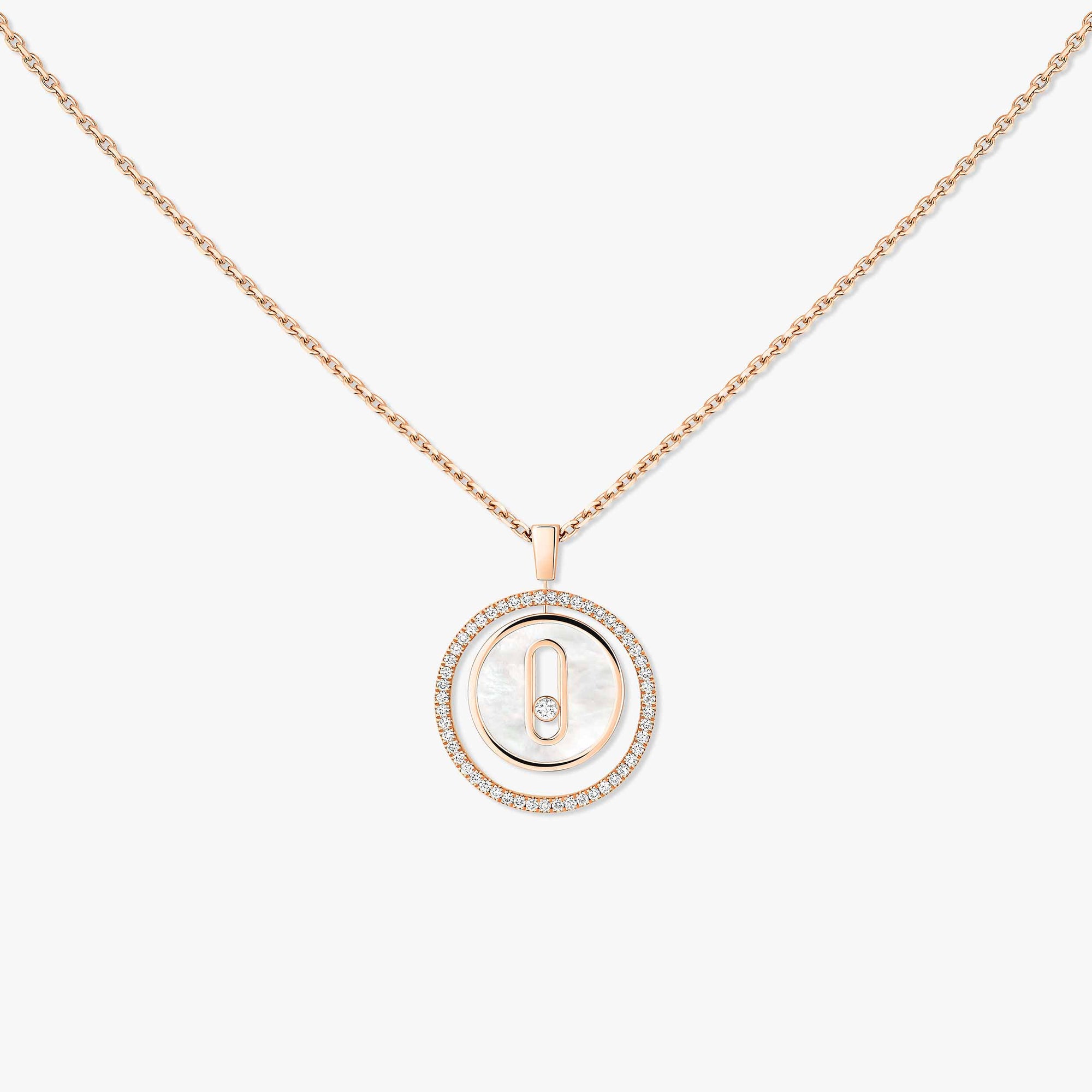 Messika White Mother-of-Pearl Lucky Move SM Necklace