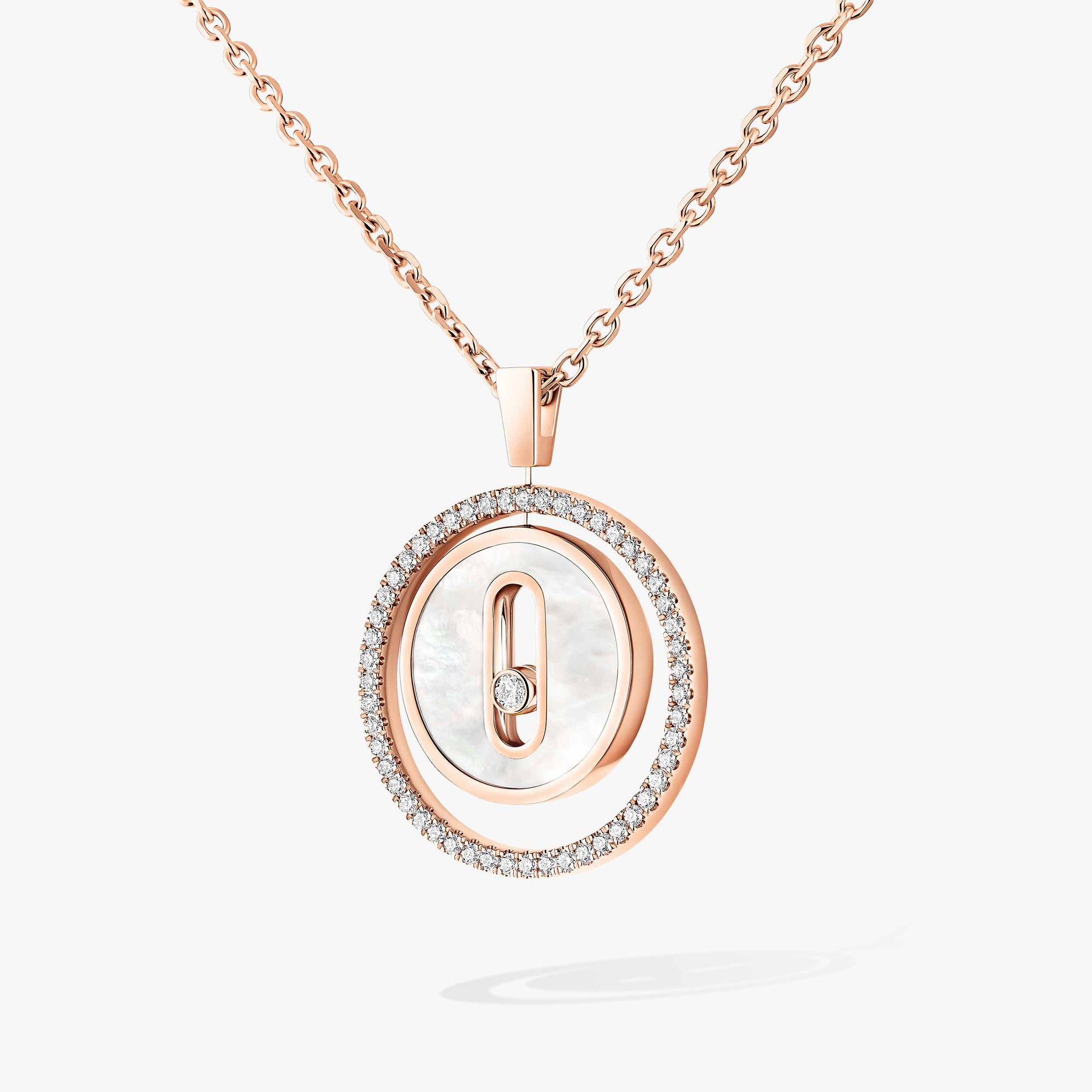 Messika White Mother-of-Pearl Lucky Move SM Necklace