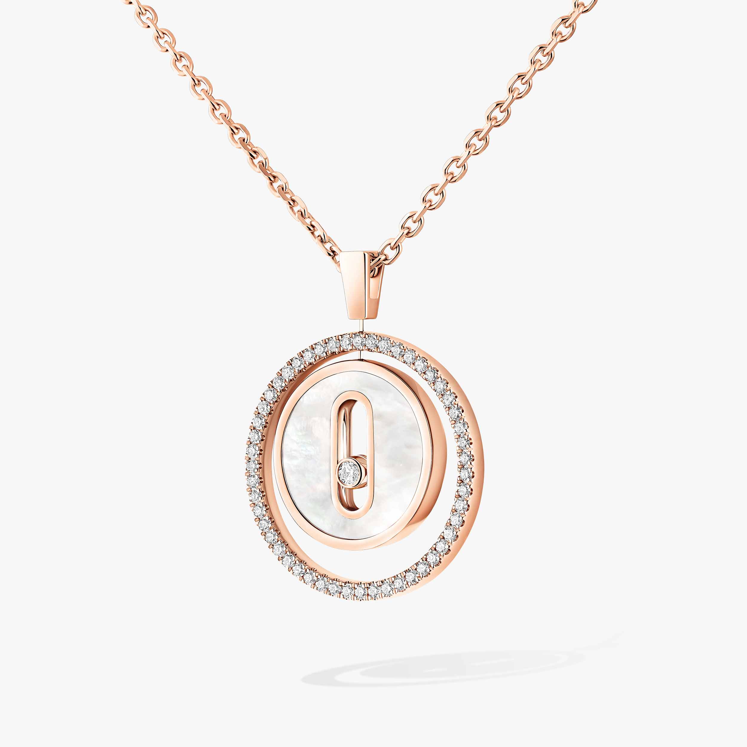 Messika White Mother-of-Pearl Lucky Move SM Necklace
