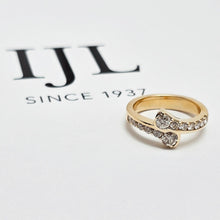 Custom 14K Yellow Gold Bypass Ring Mount for Diamonds