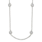 Sterling Silver CZ Station Necklace