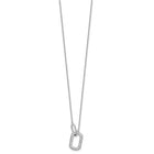 Sterling Silver Brilliant-Cut CZ Oval Links Necklace