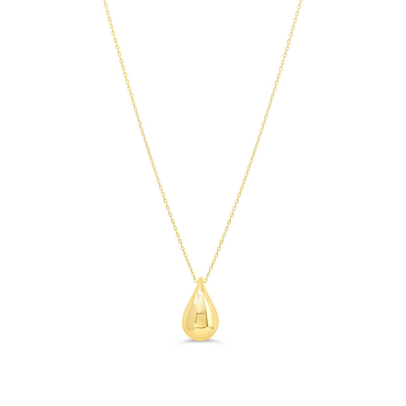 10K Yellow Gold Medium Tear Drop Necklace