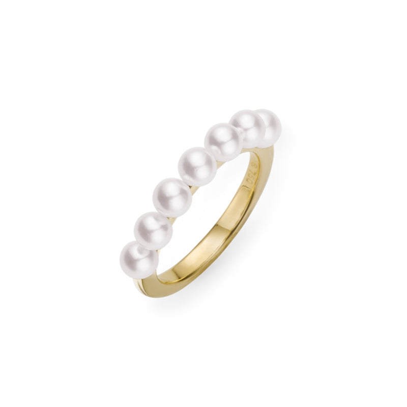 Mikimoto Akoya Pearl Ring in Yellow Gold