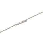 14K White Gold Maple Leaf Diamond Icicle Bracelet 7.5-Inch