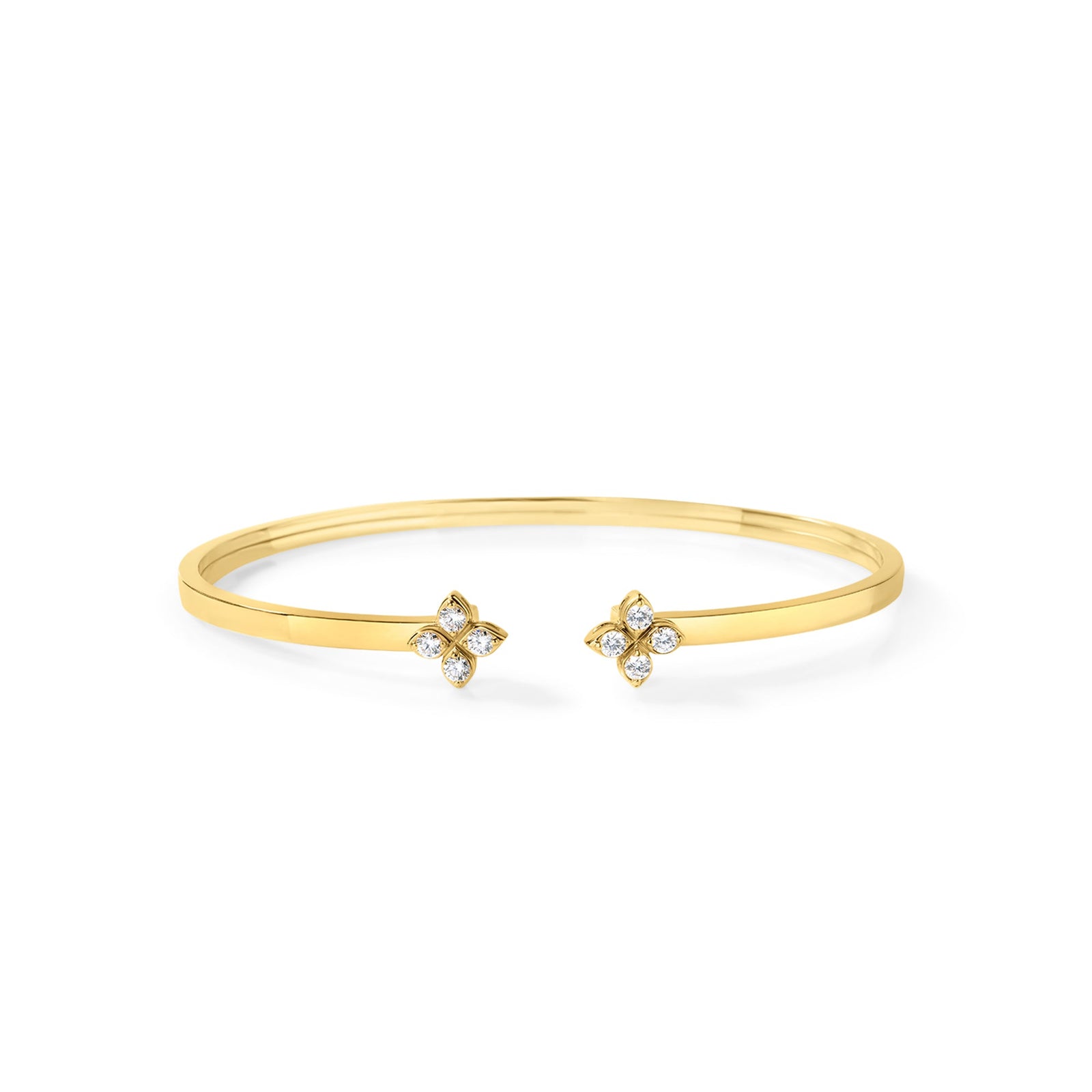 Roberto Coin Love in Verona Diamond Flower Bangle