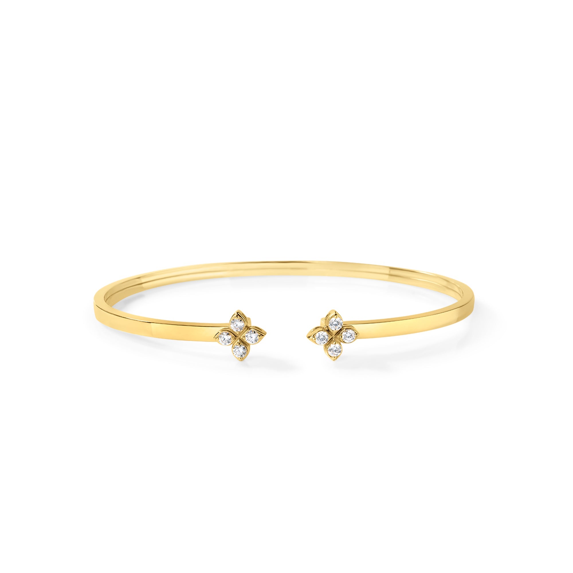 Roberto Coin Love in Verona Diamond Flower Bangle