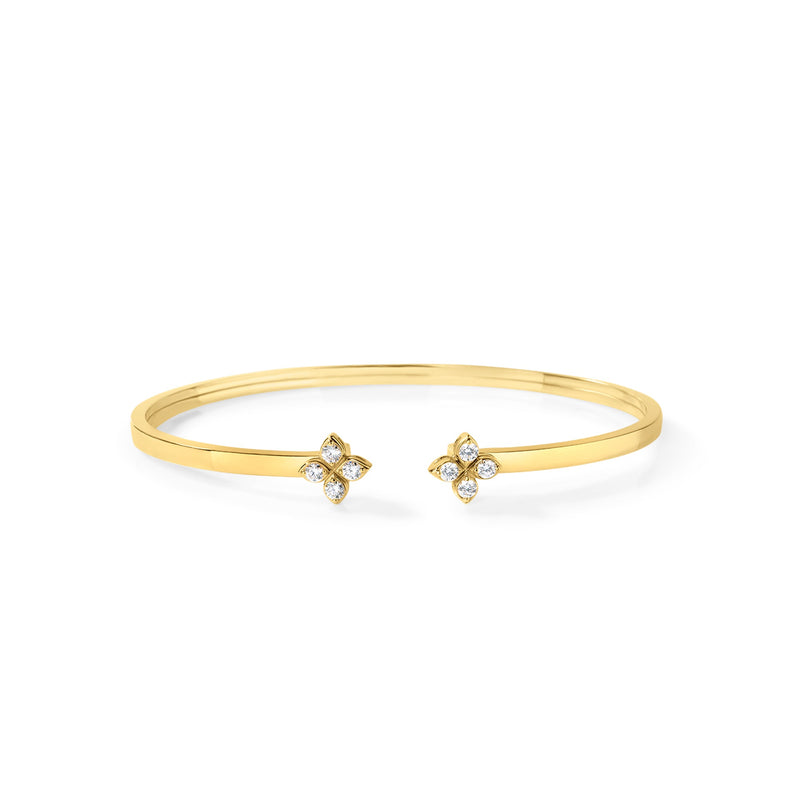 Roberto Coin Love in Verona Diamond Flower Bangle