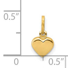 14K Yellow Gold Puffed Heart Pendant, 6x6mm