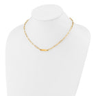 Sterling Silver Gold-Plated Polished Bar Necklace