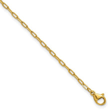 Steel Yellow IP Plated Paperclip Bracelet 7.25"