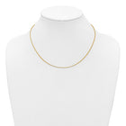 14K Gold Filled 22" Adjustable 1.30mm Rolo Necklace