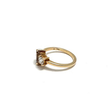14K Yellow Gold 1.00ct Pear Brown Diamond Ring Size 6.25