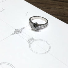 1.49 Salt & Pepper Custom Ring