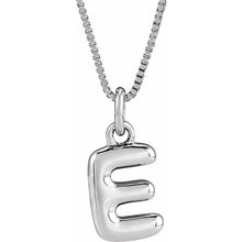 Sterling Silver Initial Bubble 18 Inch Necklace