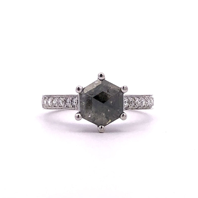 1.49 Salt & Pepper Custom Ring