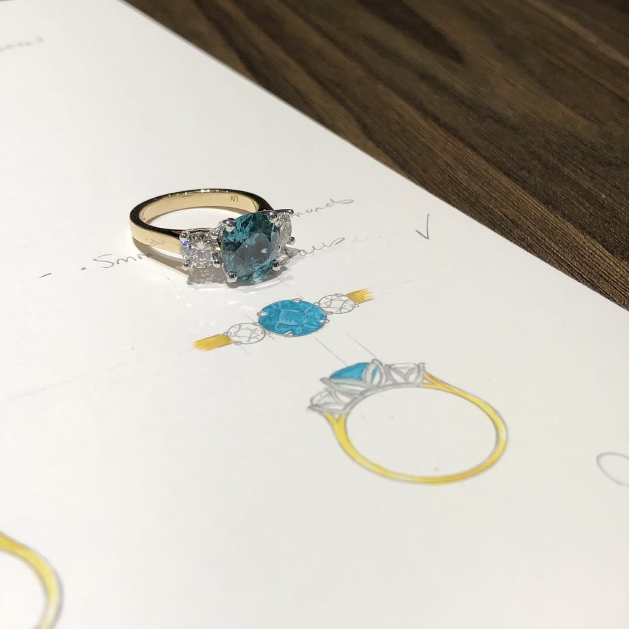 Azure Dreams Custom Ring